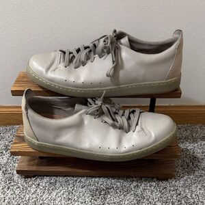 Men's Clarks Nathan Lace Gray Leather Casual Shoes